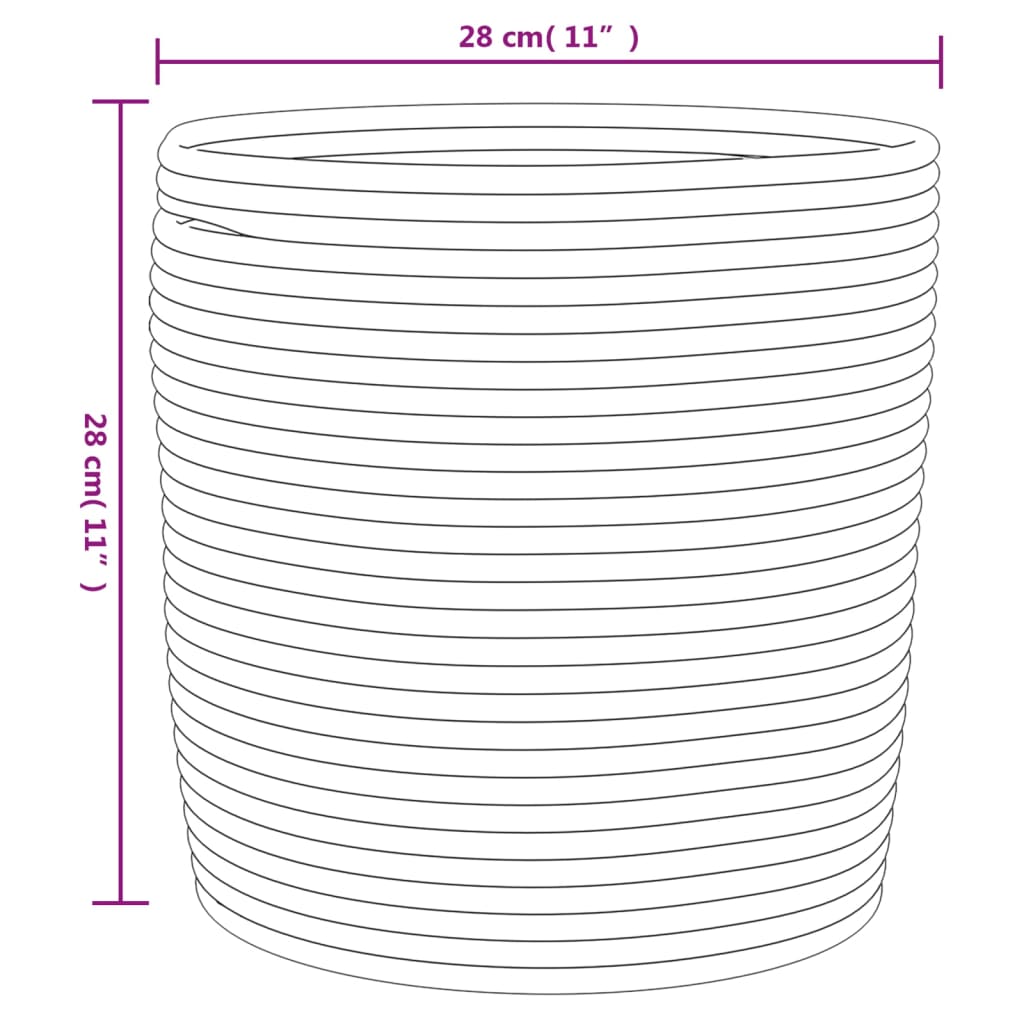 vidaXL Förvaringskorgar 2 st grå och vit Ø28x28 cm bomull