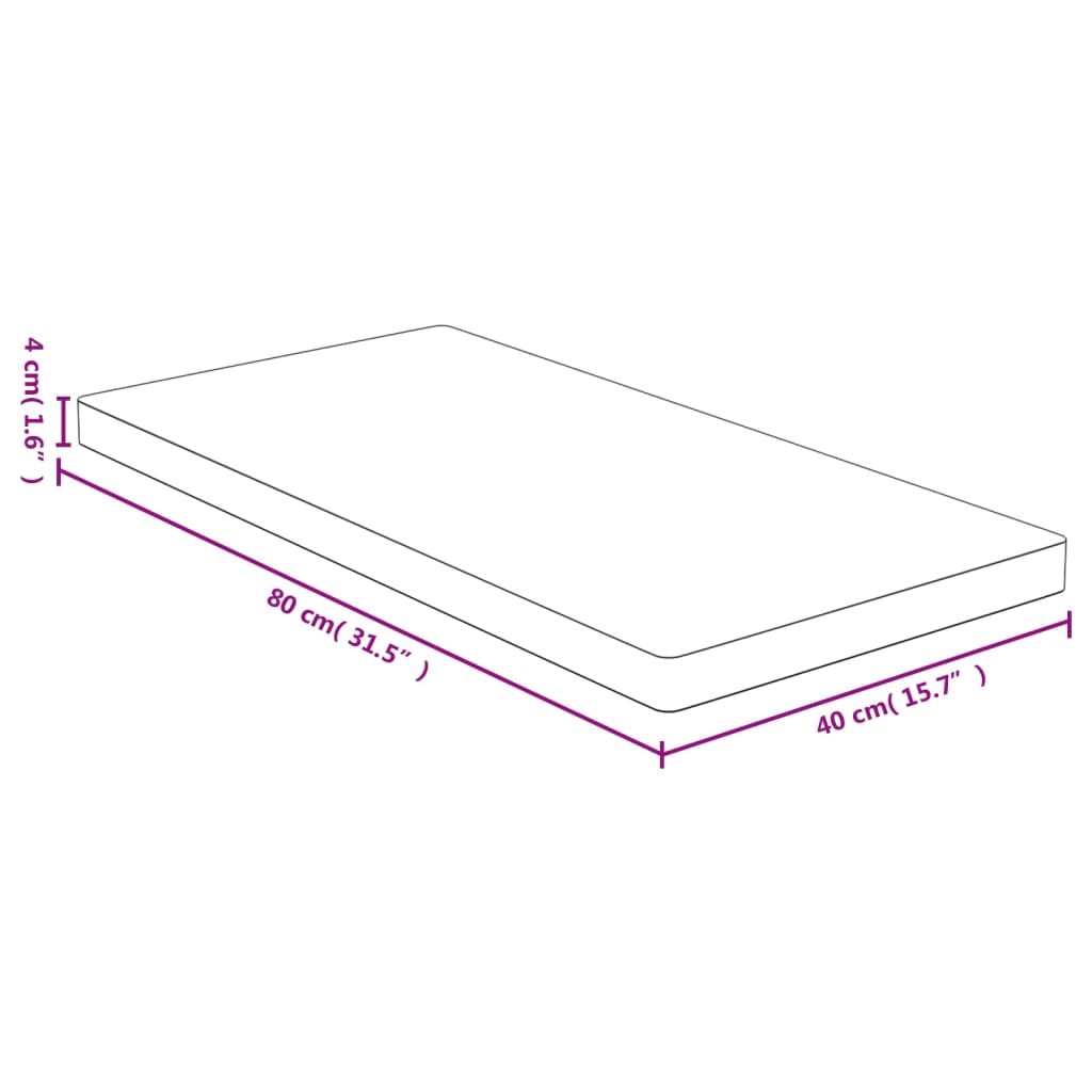 vidaXL Bordsskiva 40x80x4 cm bambu