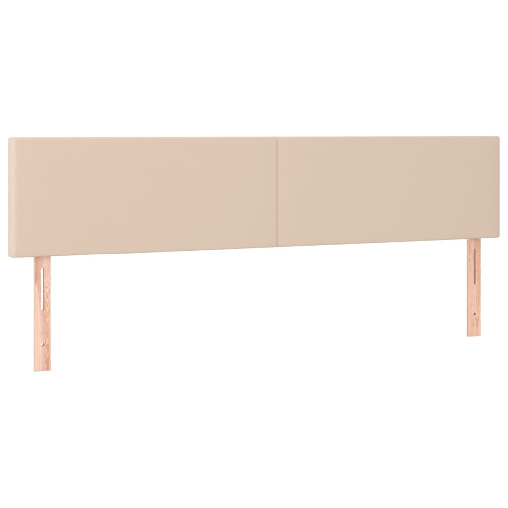 vidaXL Sänggavel LED cappuccino 180x5x78/88 cm konstläder