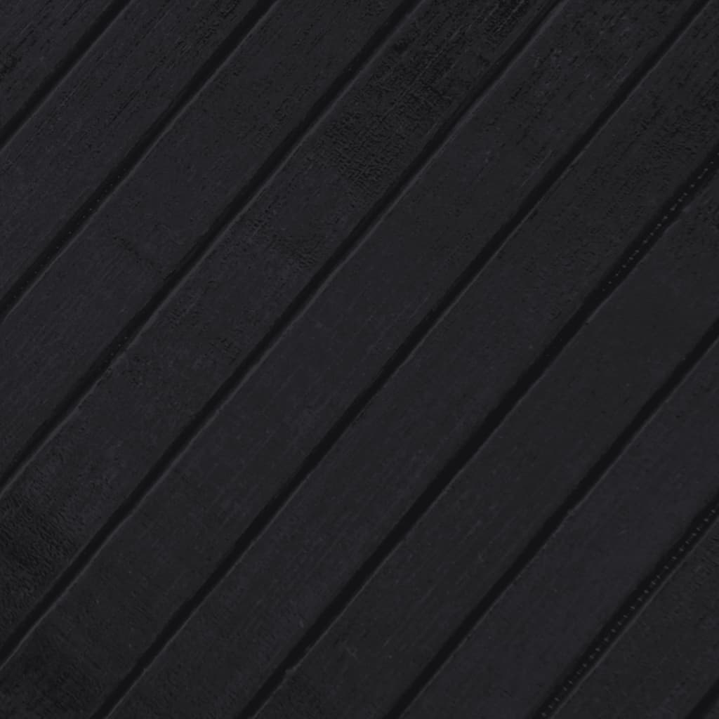 vidaXL Matta rektangulär svart 70x1000 cm bambu