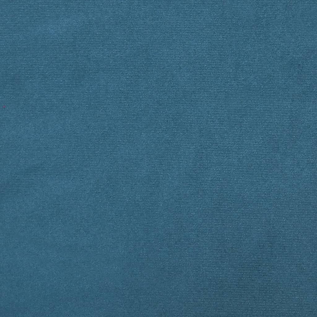 vidaXL 3-sitssoffa med prydnadskuddar blå 180 cm sammet