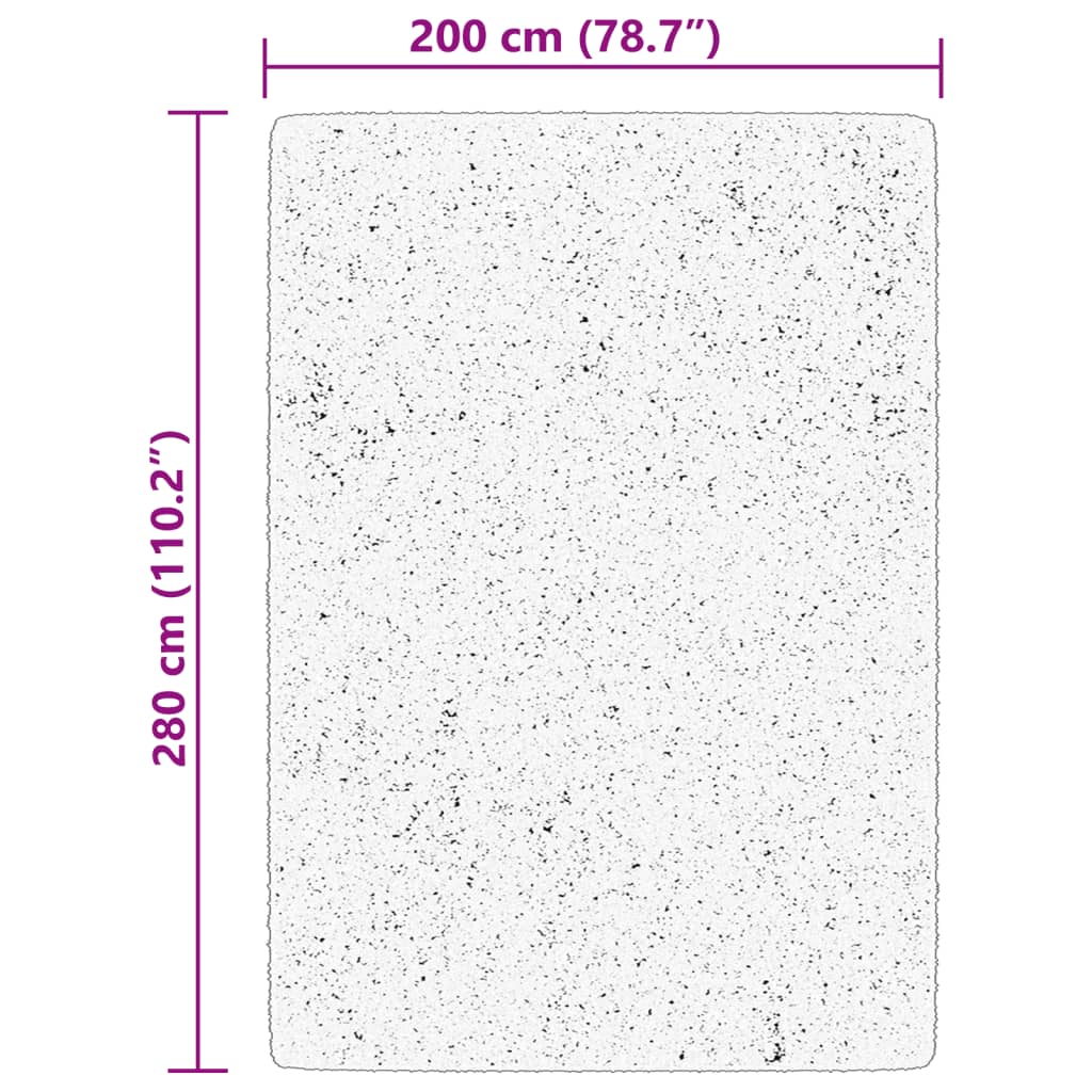 vidaXL Mjuk matta HUARTE med kort lugg tvättbar grå 200x280 cm