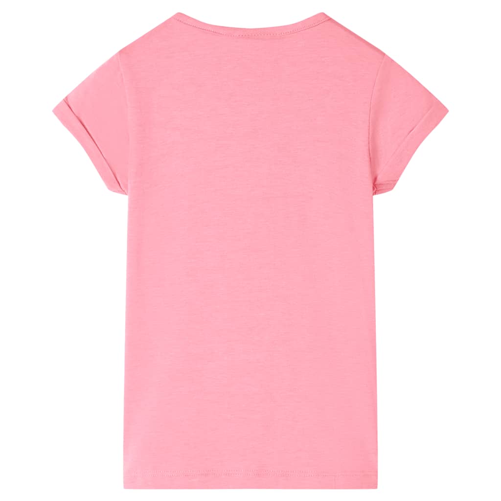 T-shirt för barn stark rosa 140