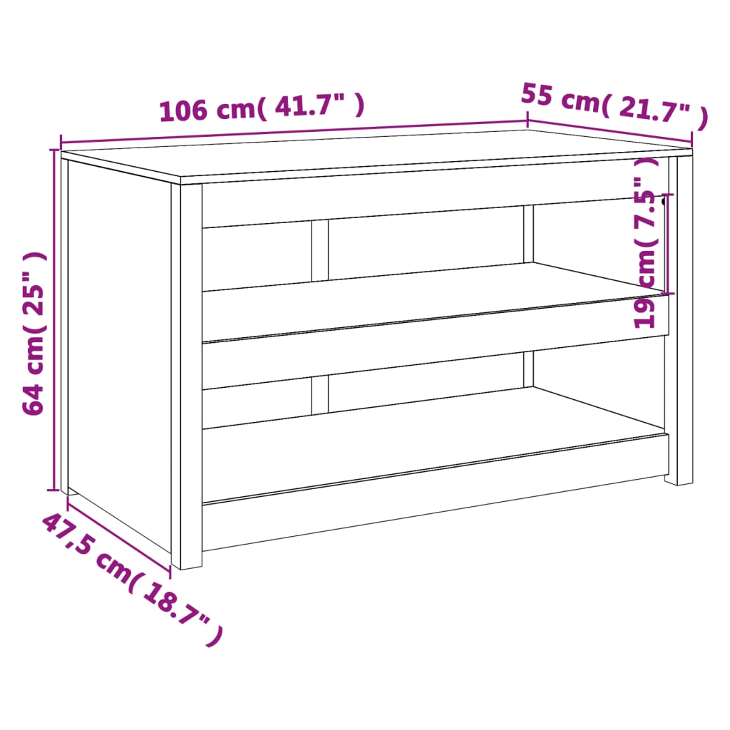 vidaXL Köksskåp för utomhusbruk svart 106x55x64 cm massiv furu