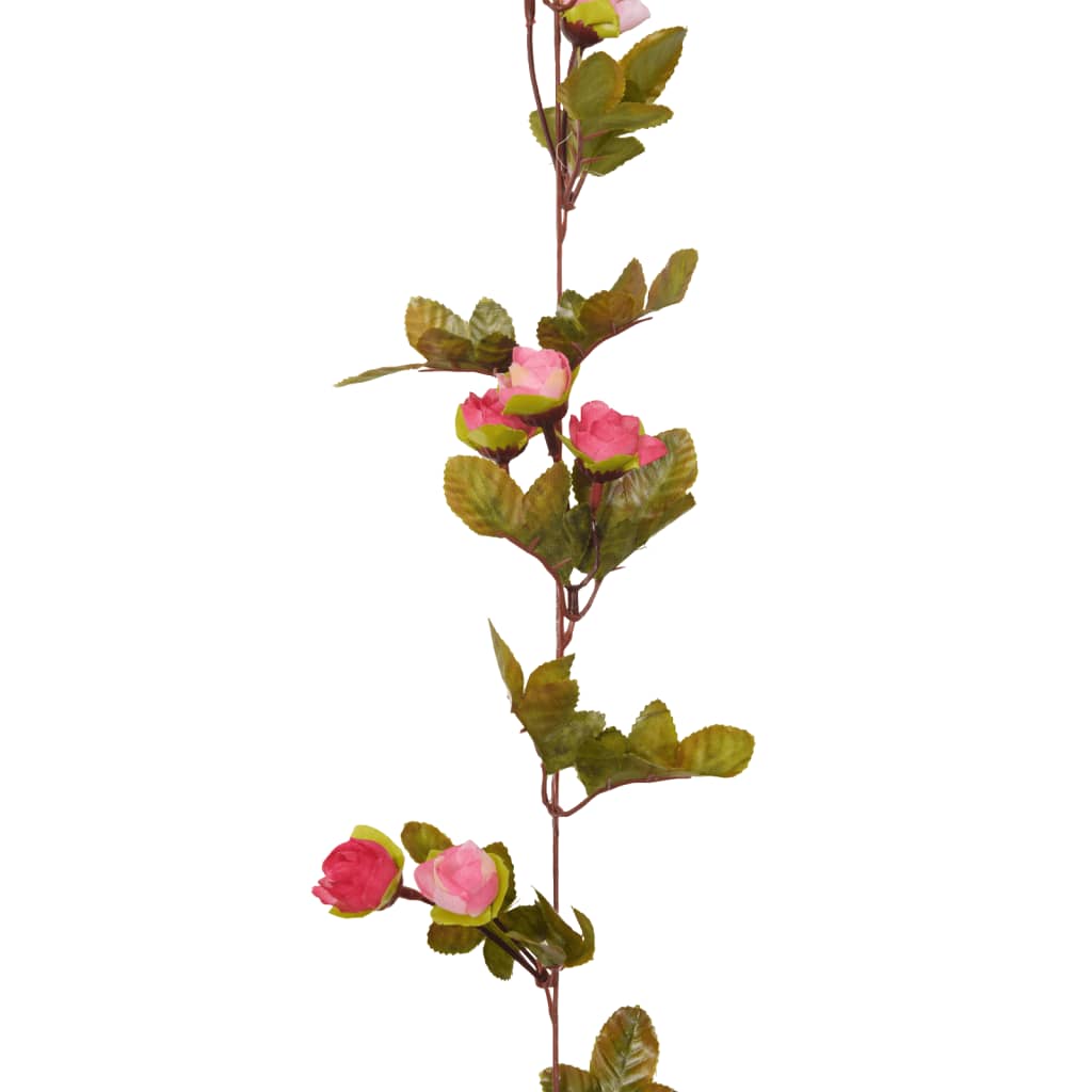 vidaXL Julkransar med blommor 6 st rosor 215 cm