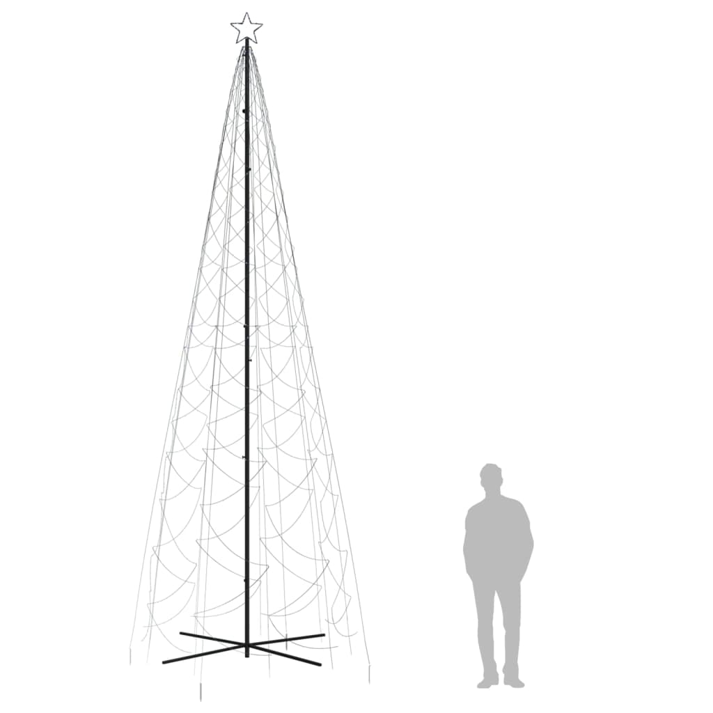 vidaXL Julgranskon kallvit 1400 LEDs 160x500 cm