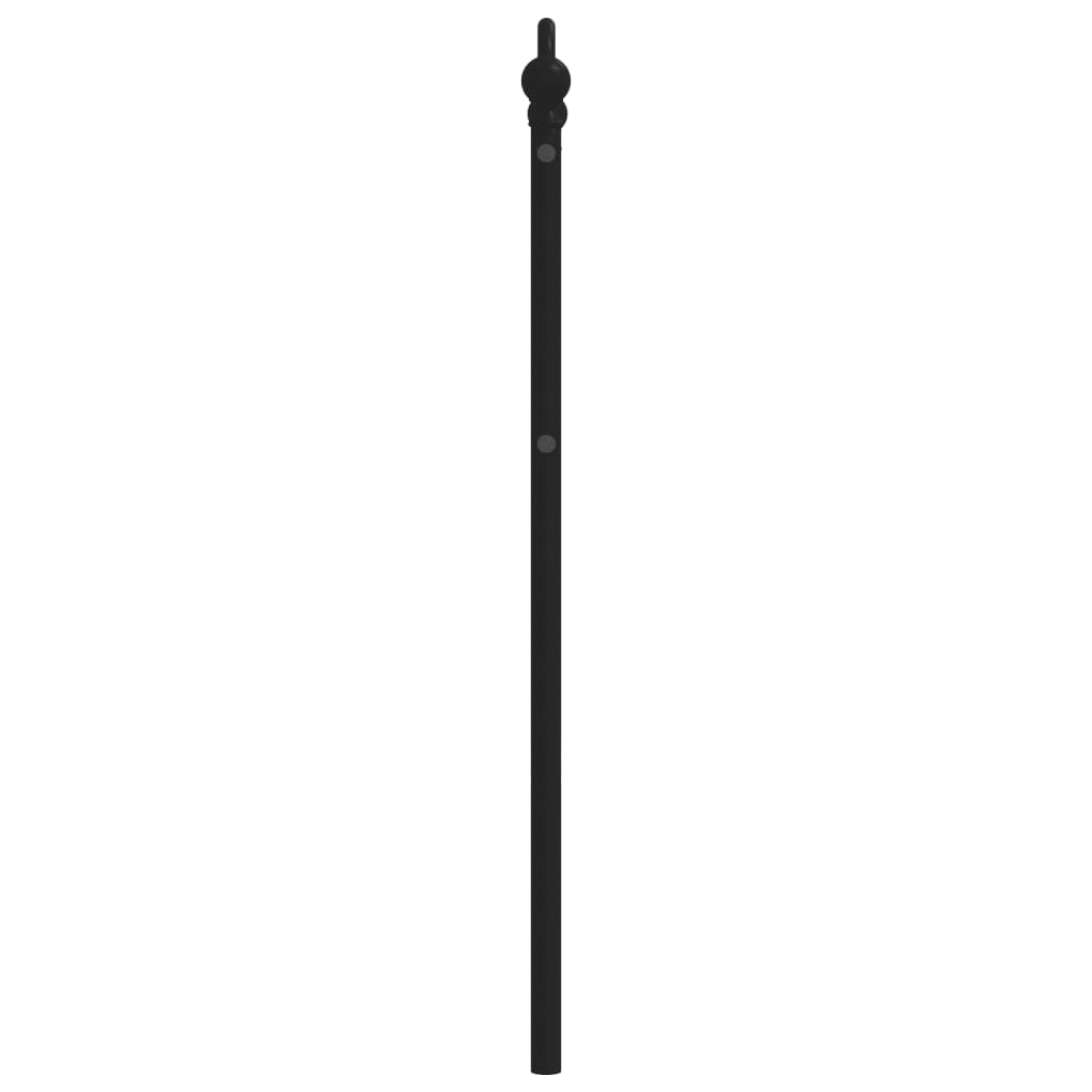 vidaXL Huvudgavel metall svart 80 cm