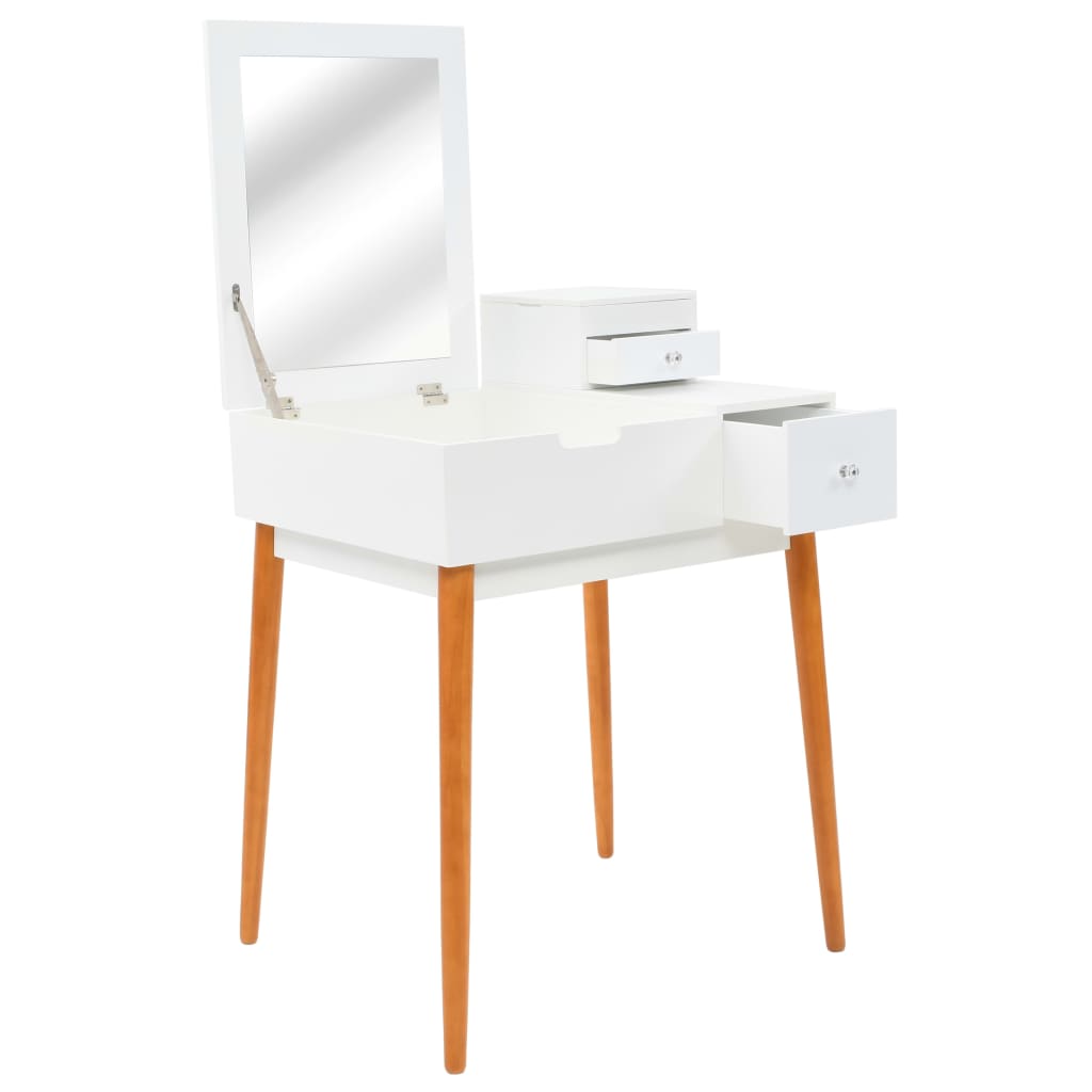 vidaXL Sminkbord med spegel MDF 60x50x86 cm