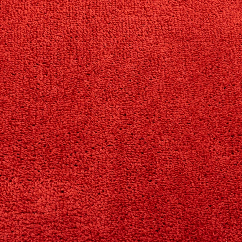 vidaXL Matta OVIEDO kort lugg röd 120x120 cm