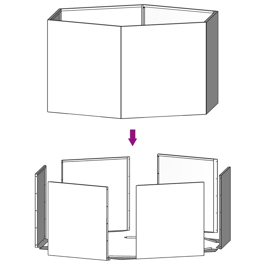 vidaXL Odlingslåda rostfärgad 90x90x45 cm rosttrögt stål