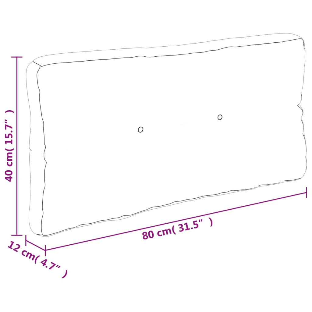 vidaXL Palldyna svartrutig 80x40x12 cm tyg