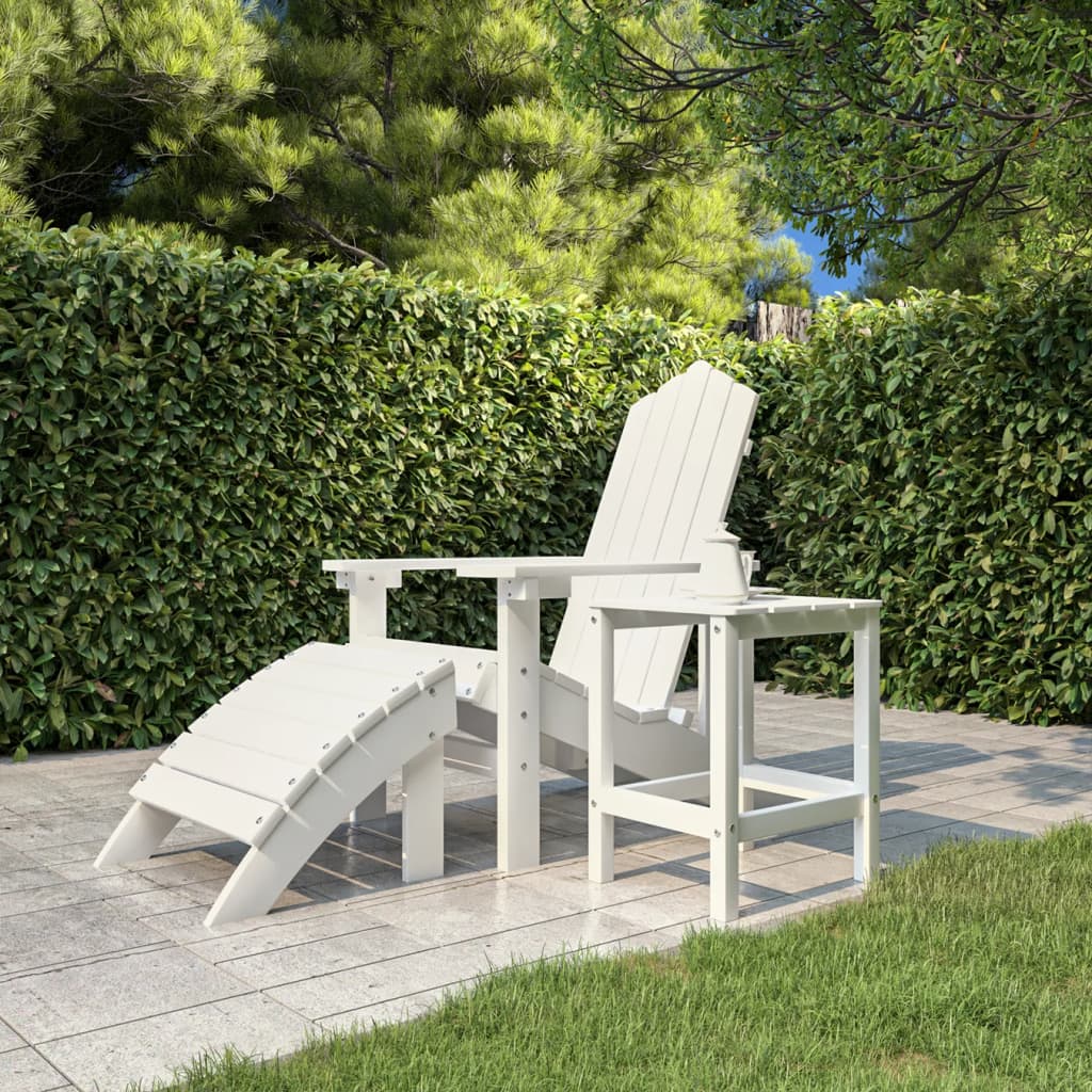 vidaXL Adirondack bord vit 38x38x46 cm HDPE