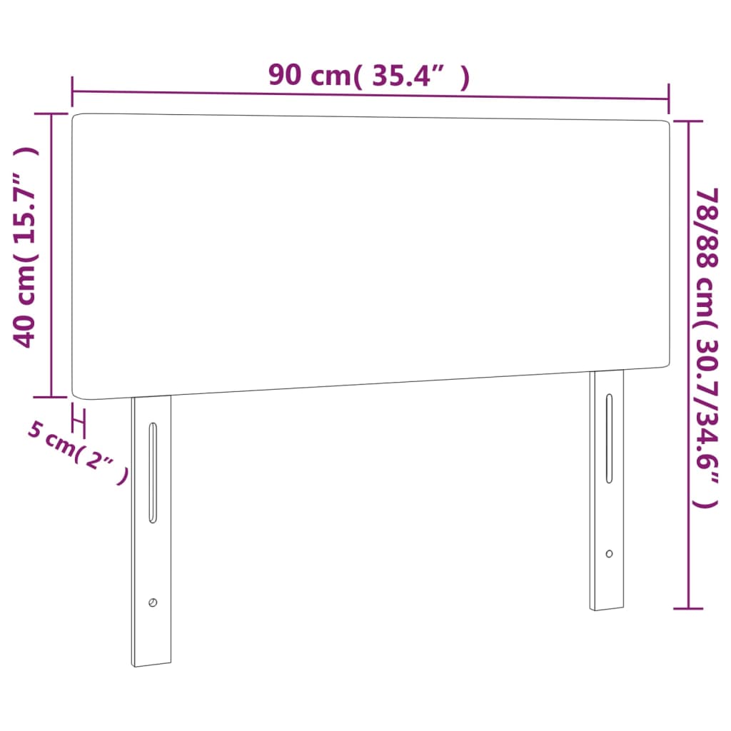 vidaXL Sänggavel svart 90x5x78/88 cm konstläder