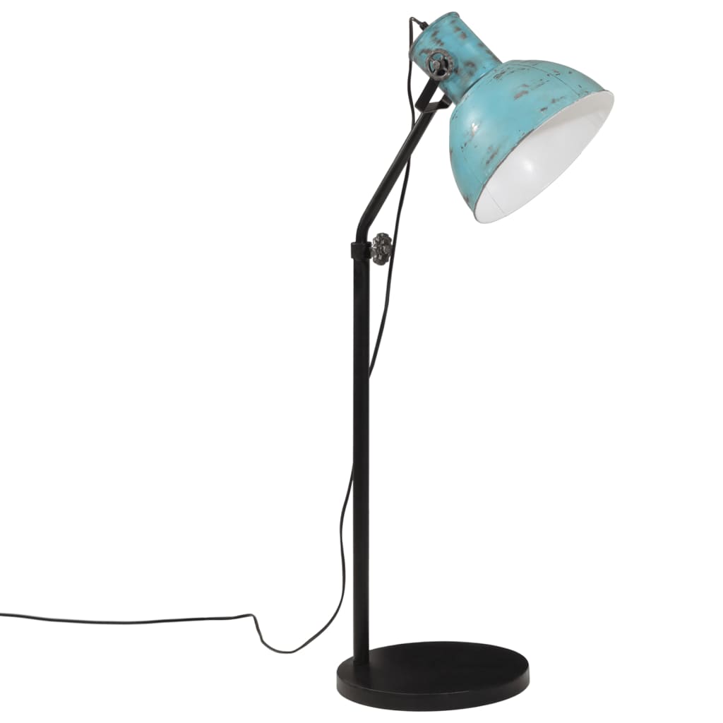 vidaXL Golvlampa 25 W nött blå 30x30x90-150 cm E27