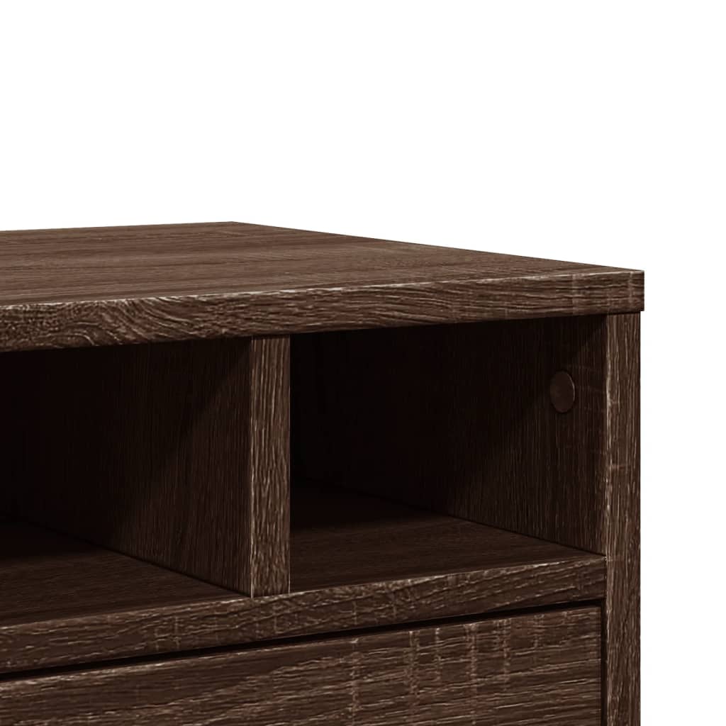 vidaXL Skrivarställ brun ek 40x32x22,5 cm konstruerat trä