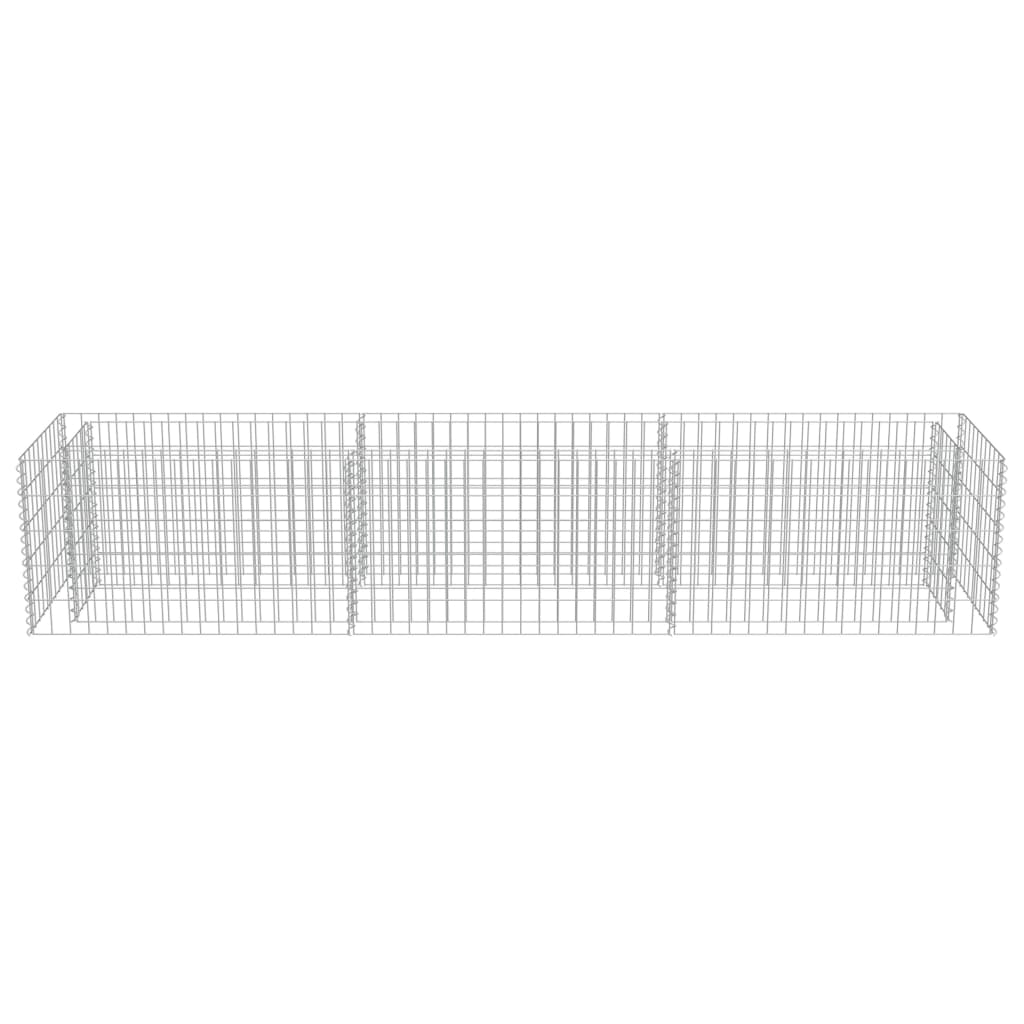 vidaXL Planteringsgabion upphöjd galvaniserat stål 270x50x50 cm