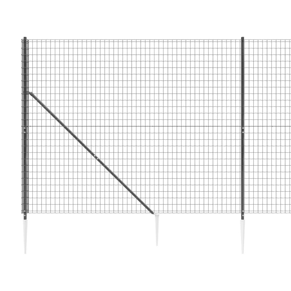 vidaXL Stängsel med markspett antracit 1,8x10 m