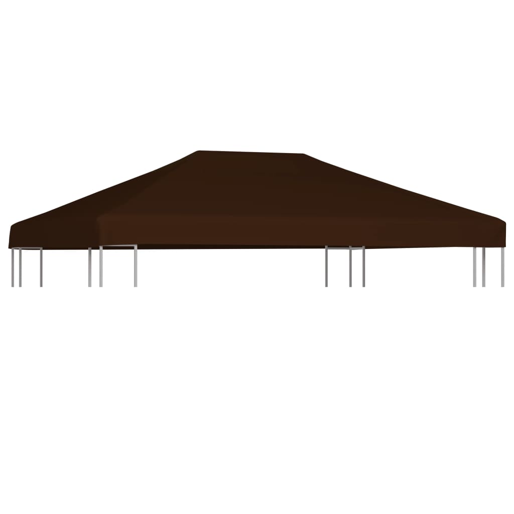 vidaXL Paviljongtak 310 g/m² 3x4 m brun