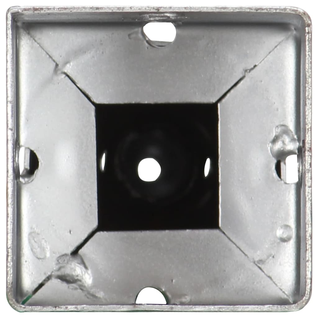 vidaXL Jordspett 2 st silver 10x10x57 cm galvaniserat stål