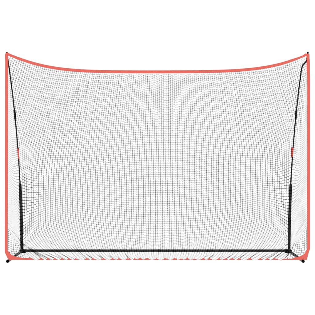 vidaXL Övningsnät för golf svart och röd 305x91x213 cm Polyester