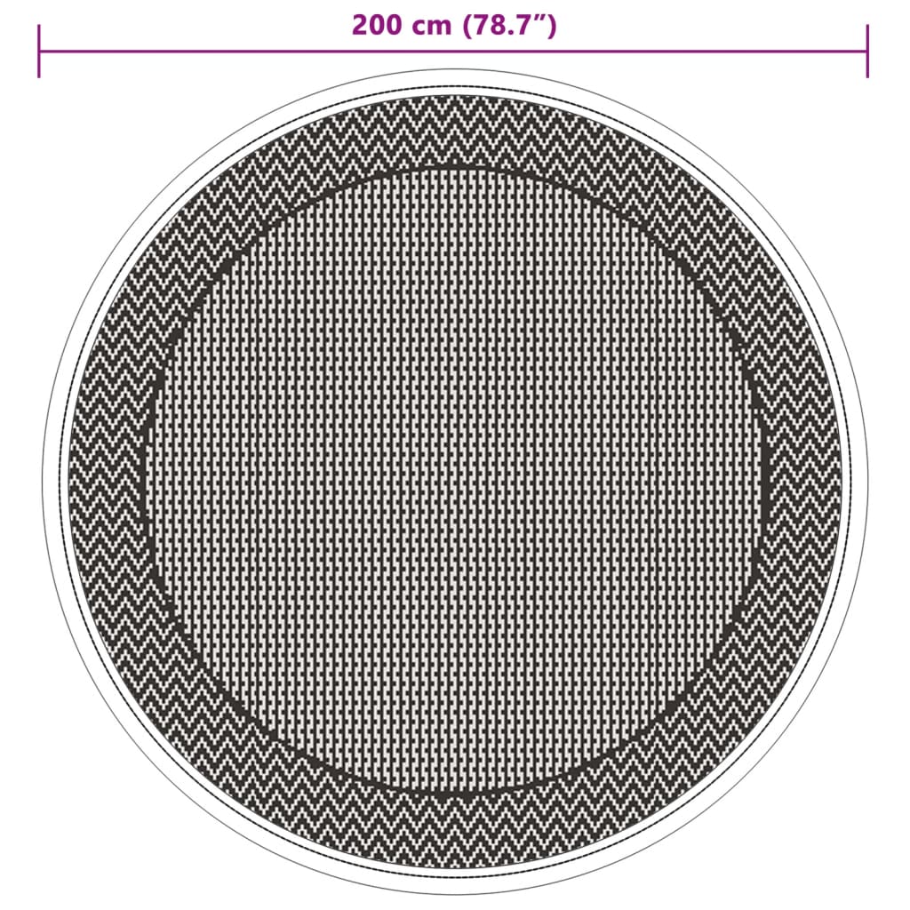 vidaXL Utomhusmatta grön Ø200 cm PP