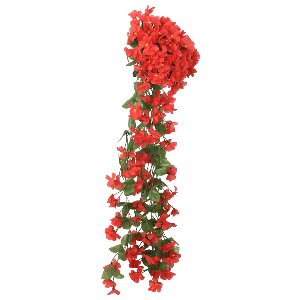 vidaXL Julkransar med blommor 3 st röd 85 cm