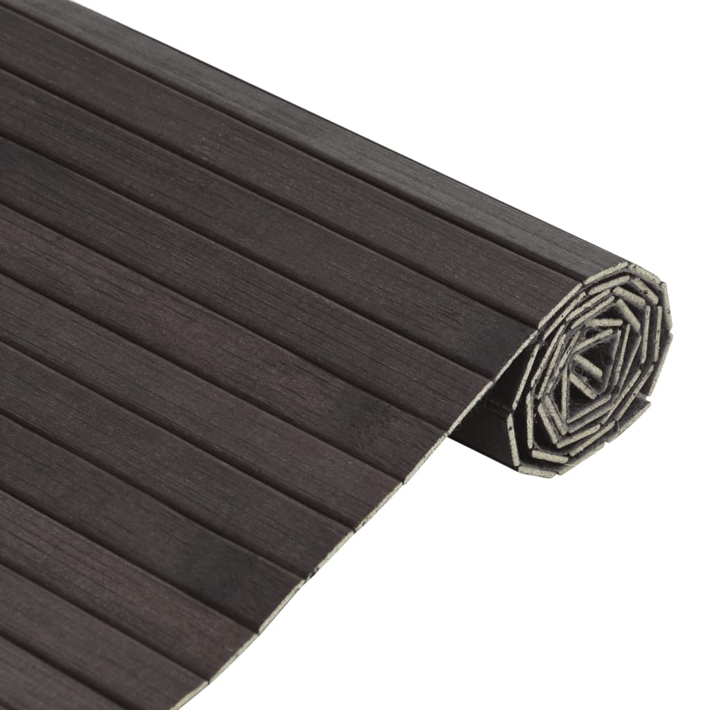 vidaXL Matta rektangulär mörkbrun 100x200 cm bambu