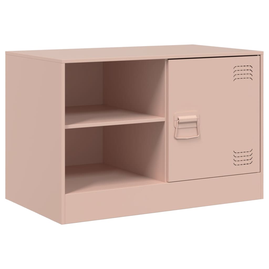 vidaXL TV-skåp rosa 67x39x44 cm stål