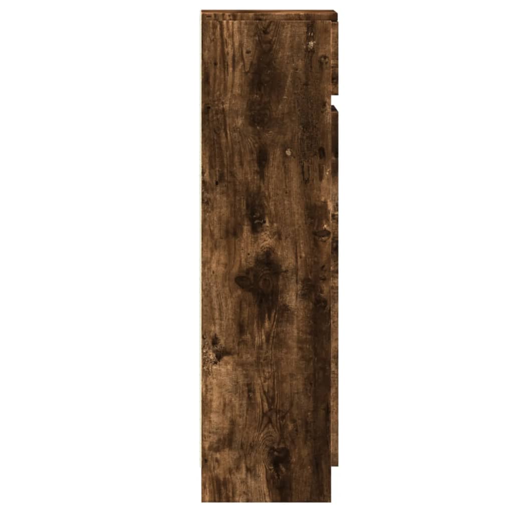 vidaXL Skoställ rökfärgad ek 100,5x28x100 cm konstruerat trä