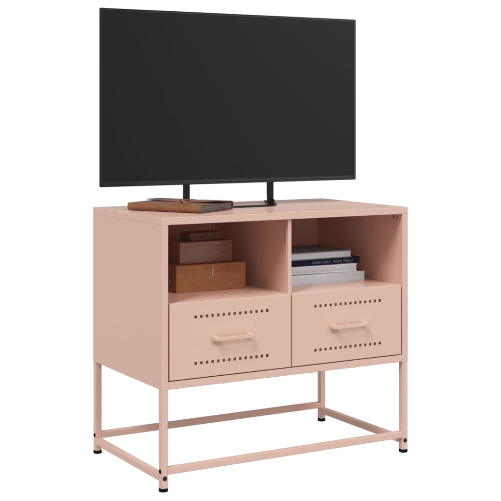 vidaXL TV-skåp rosa 68x39x60,5 cm stål