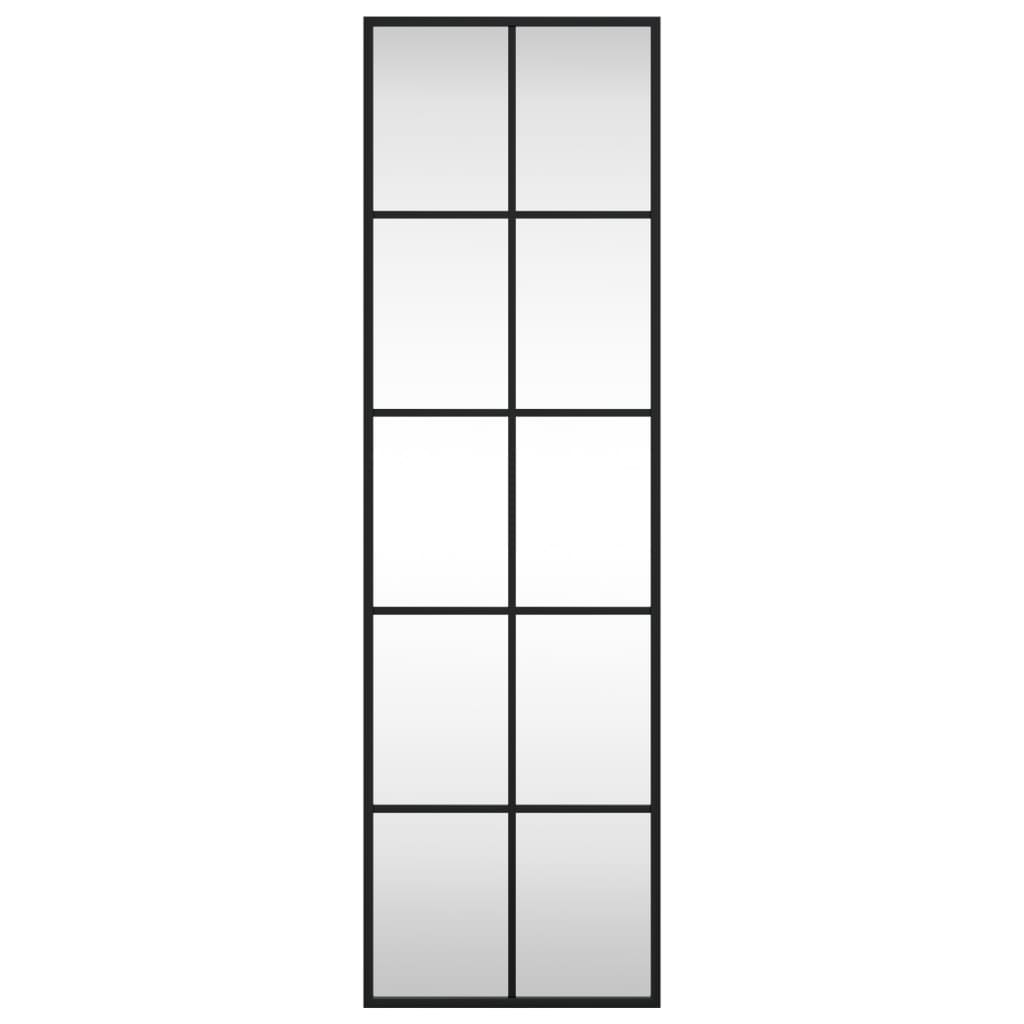 vidaXL Väggspegel svart 30x100 cm rektangulär järn