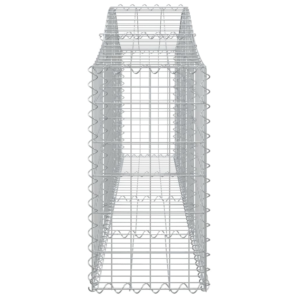 vidaXL Gabioner bågformade 9 st 200x30x60/80 cm galvaniserat järn