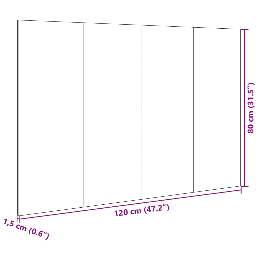 vidaXL Sänggavel med lådor sonoma-ek 120 cm konstruerat trä