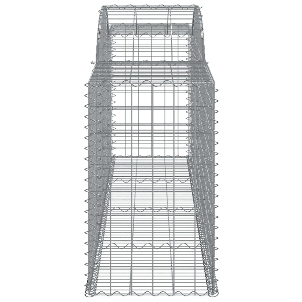 vidaXL Gabion bågformad 300x50x80/100 cm galvaniserat järn