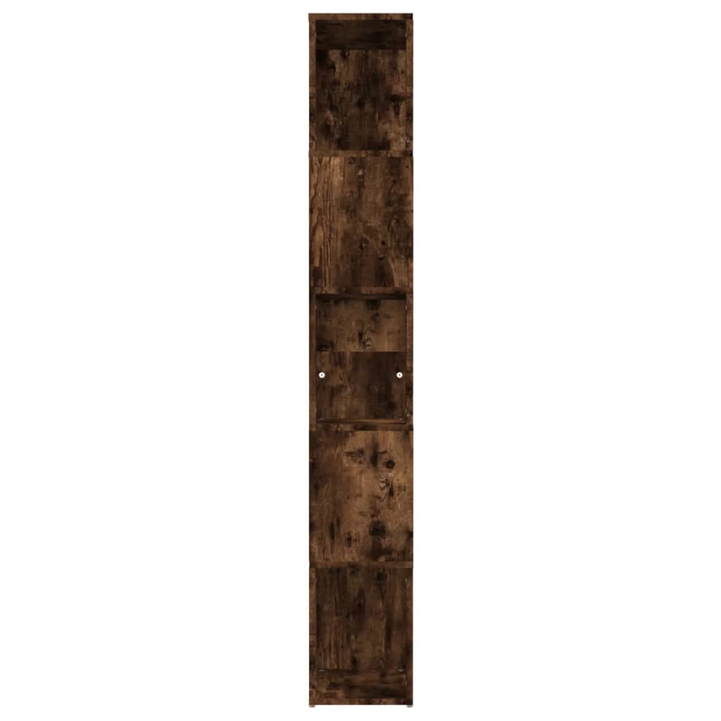 vidaXL Bokhylla rökfärgad ek 45x24x160 cm konstruerat trä