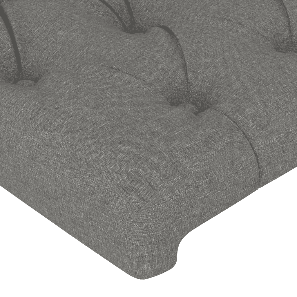 vidaXL Ramsäng med madrass mörkgrå 90x200 cm tyg