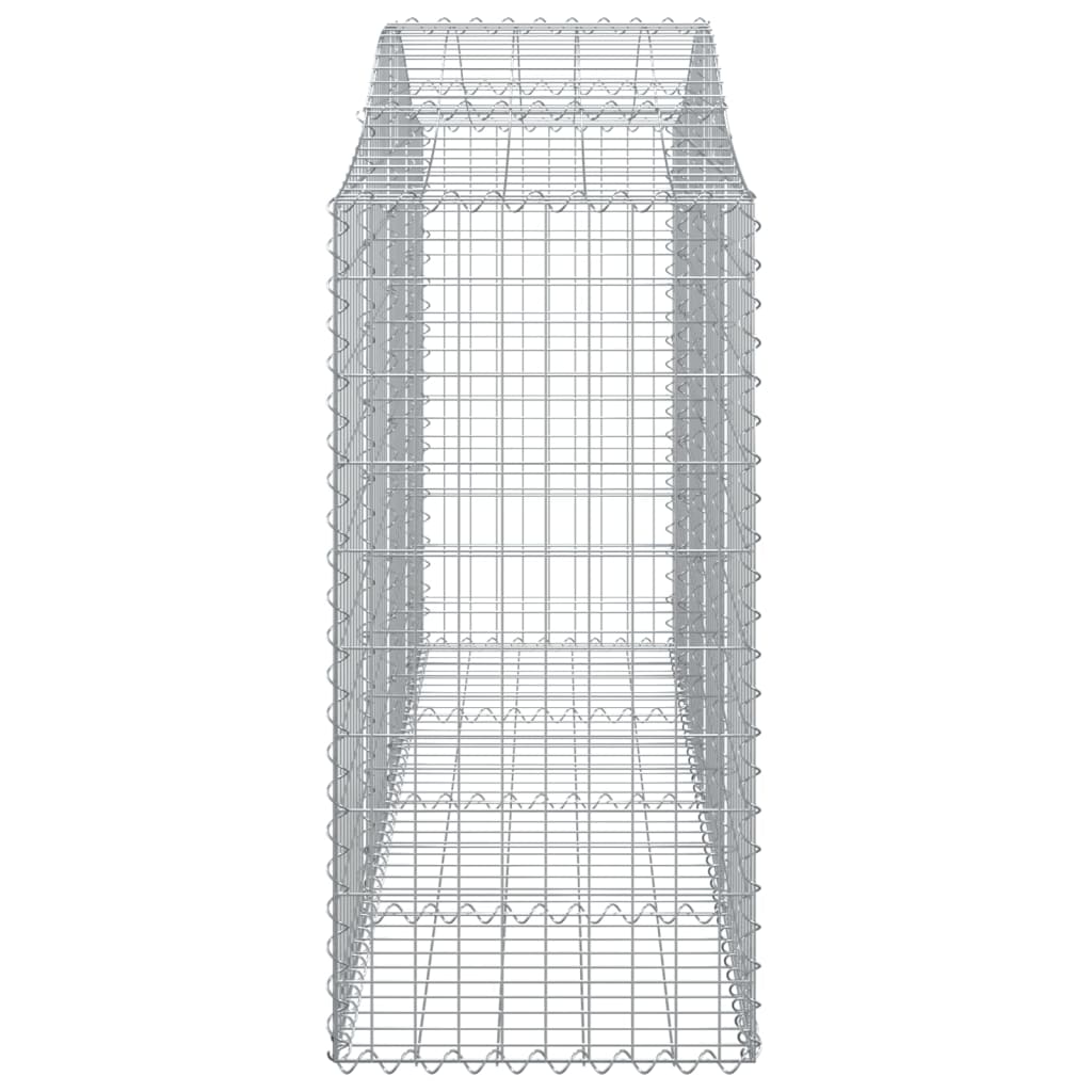 vidaXL Gabioner bågformade 15 st 200x50x100/120 cm galvaniserat järn