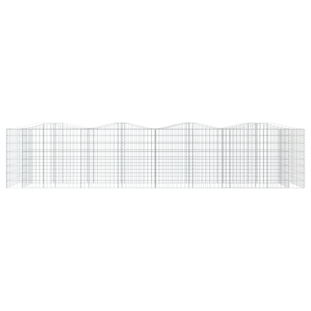 vidaXL Upphöjd planteringsgabion 400x100x100 cm galvaniserat järn