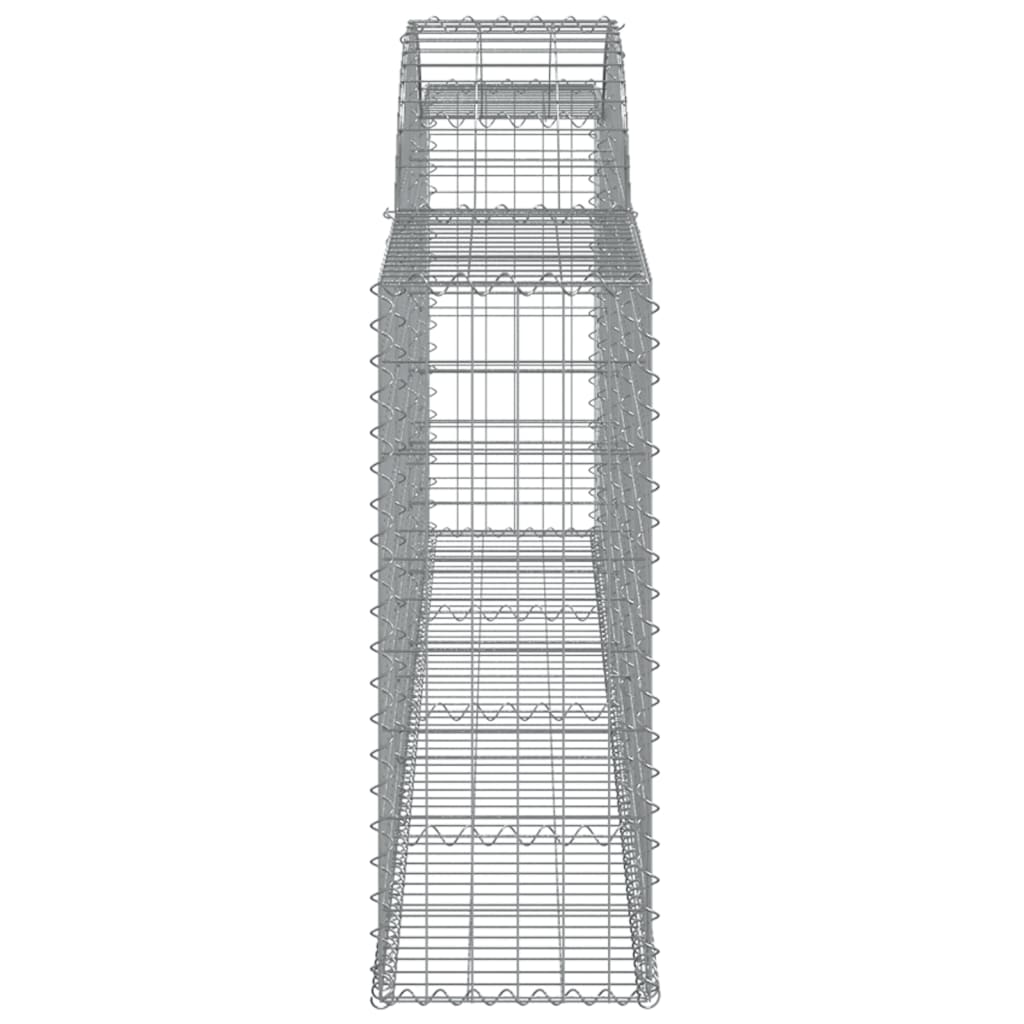 vidaXL Gabioner bågformade 9 st 300x30x80/100 cm galvaniserat järn