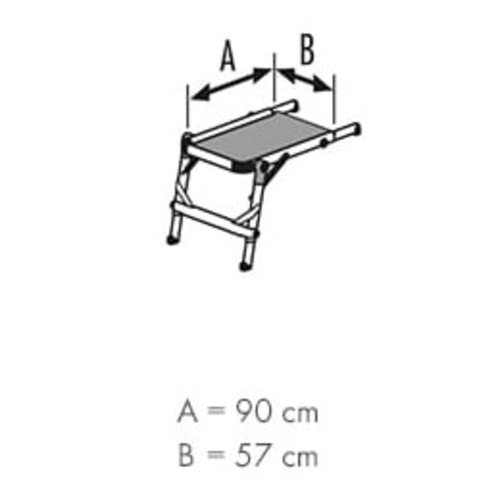 Hailo Plattform för trappa TP1 aluminium