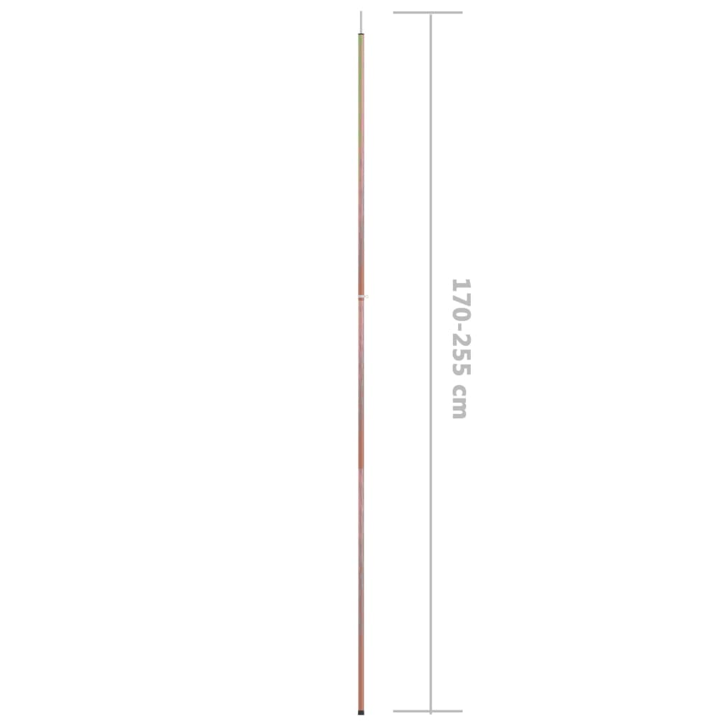 vidaXL Teleskopisk tältpinne 170-255 cm galvaniserat stål