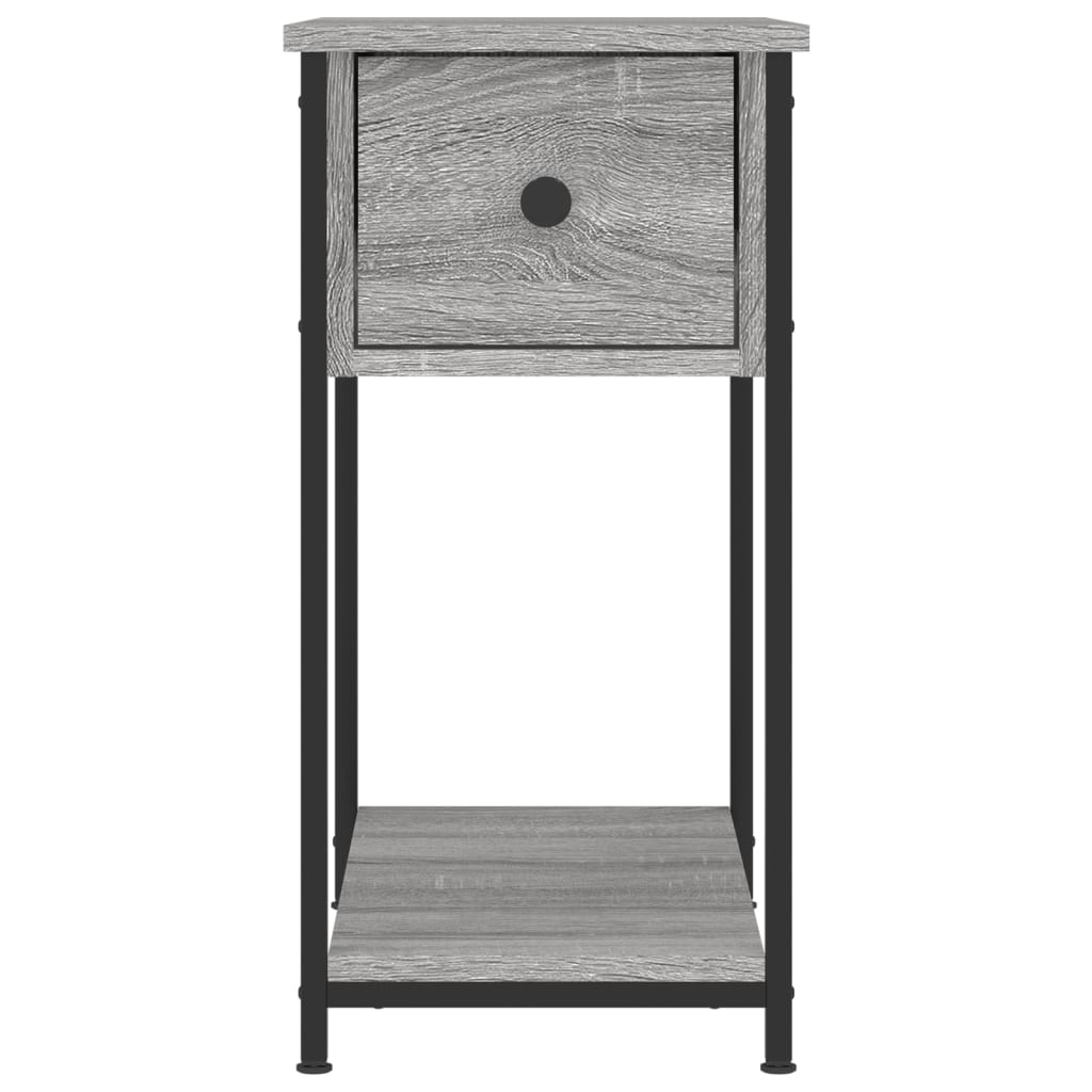 vidaXL Sängbord 2 st grå sonoma 30x60x60 cm konstruerat trä