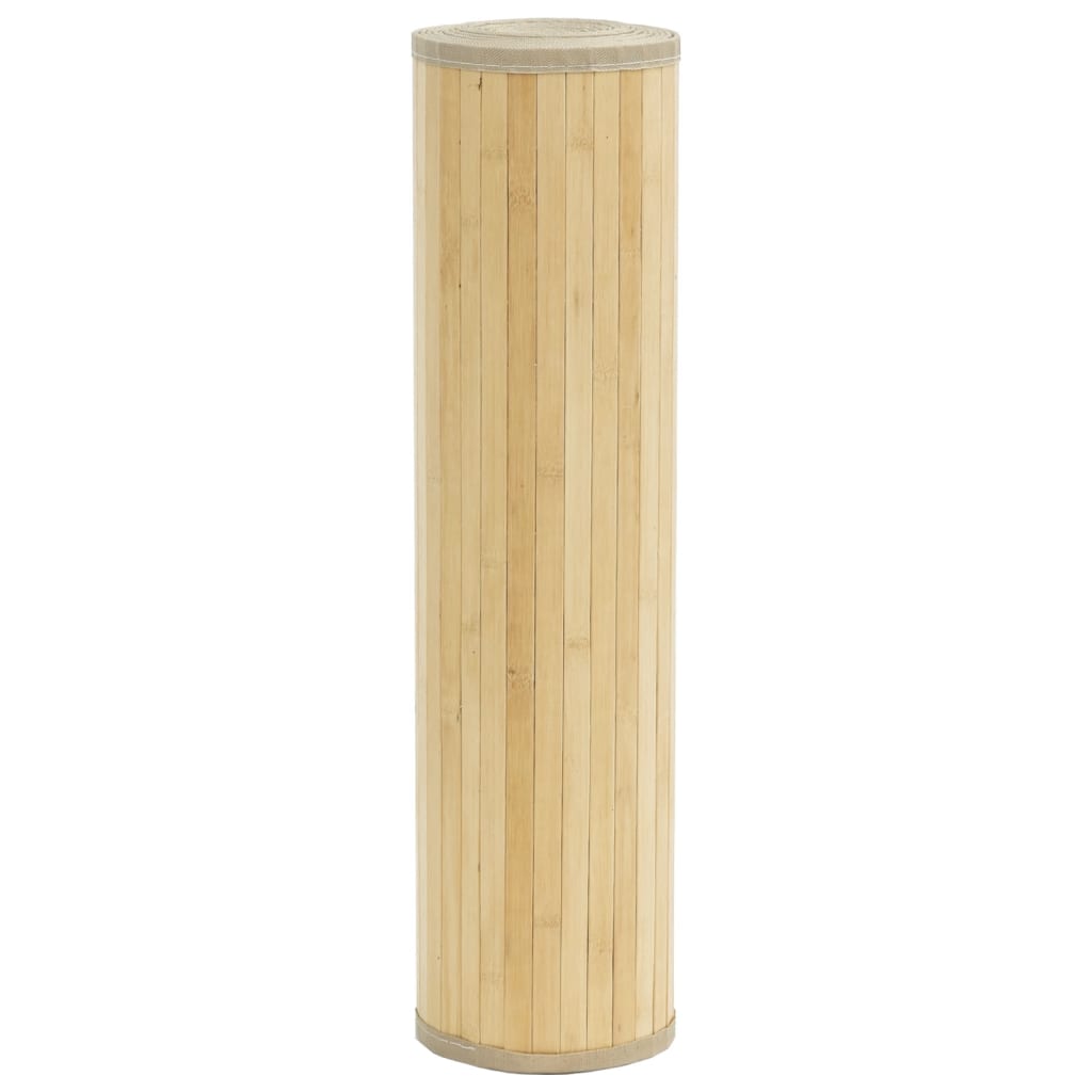 vidaXL Matta rektangulär ljus naturlig 80x400 cm bambu