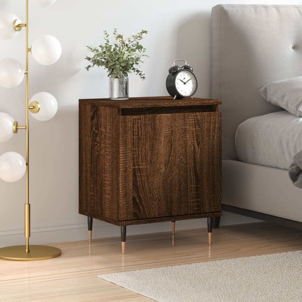 vidaXL Sängbord brun ek 40x30x50 cm konstruerat trä