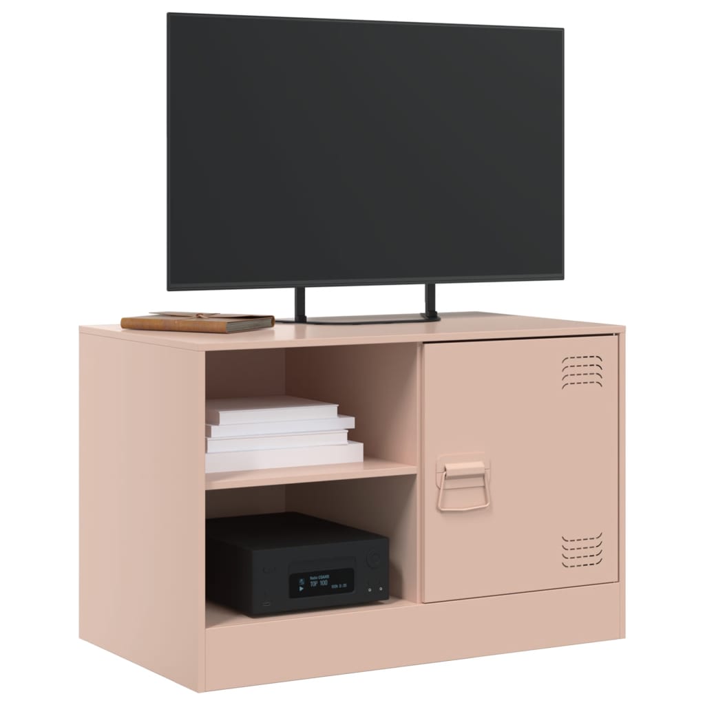 vidaXL TV-skåp rosa 67x39x44 cm stål