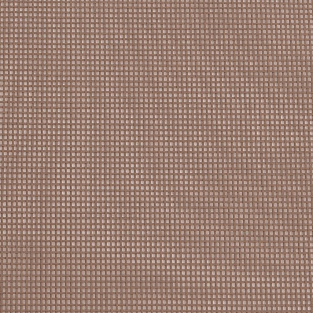 vidaXL Solstolar fällbara 2 st brun textilen och pulverlackerat stål