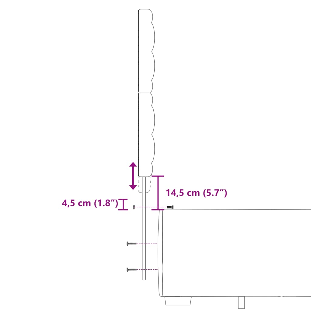 vidaXL Ramsäng med madrass mörkgrå 120x200 cm sammet