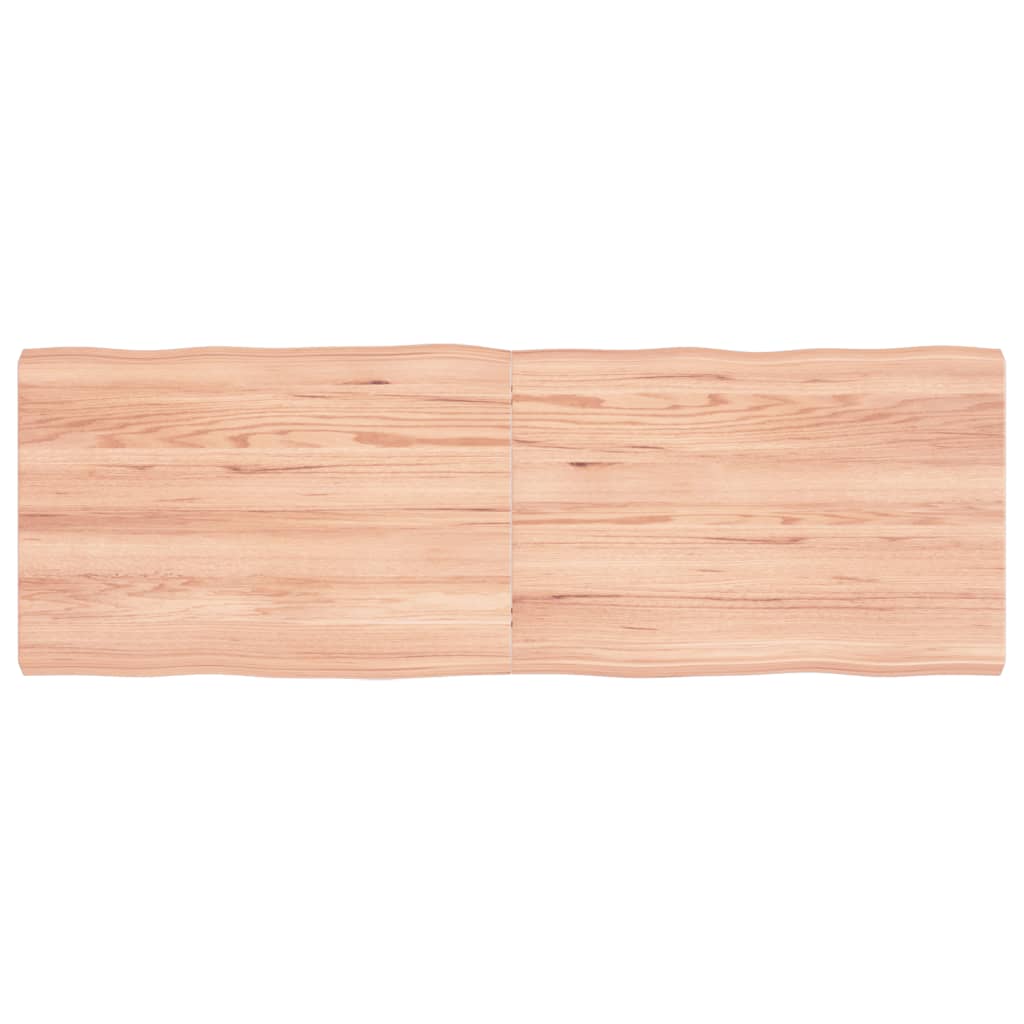 vidaXL Bordsskiva ljusbrun 120x40x(2-4) cm massivt trä levande kant