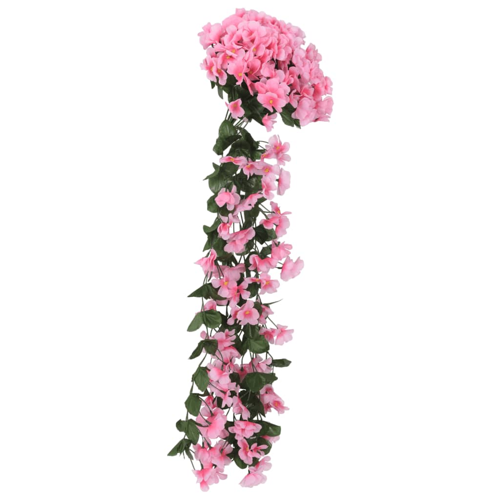 vidaXL Julkransar med blommor 3 st rosa 85 cm