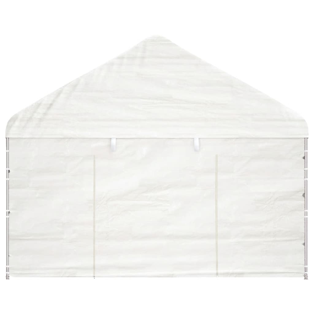 vidaXL Paviljong med tak vit 8,92x4,08x3,22 m polyeten